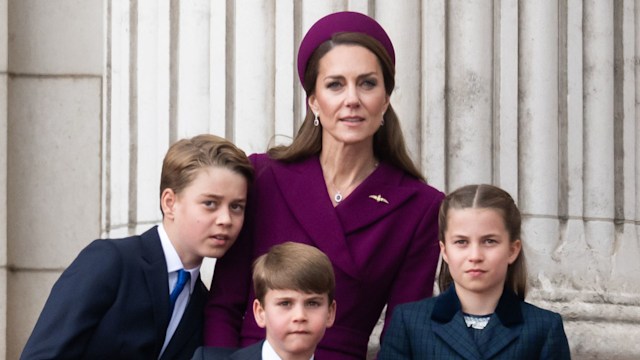 Prince George with Kate Middleton, Prince Louis and Princess Charlotte