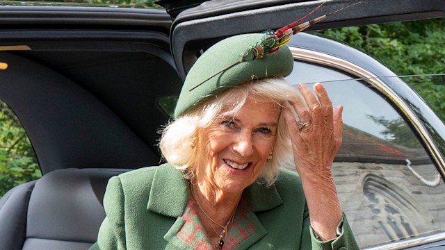  King Charles III, Queen Camilla, Princess Anne, Princess Royal and Prime Minister Rishi Sunak and Akshata Murthy attend divine service at Crathie Church