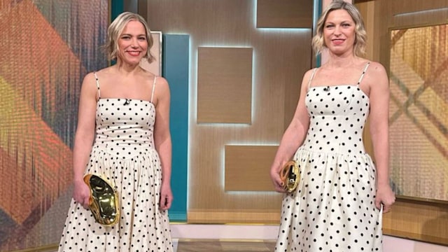 This Morning polka dot dress designer vs high street