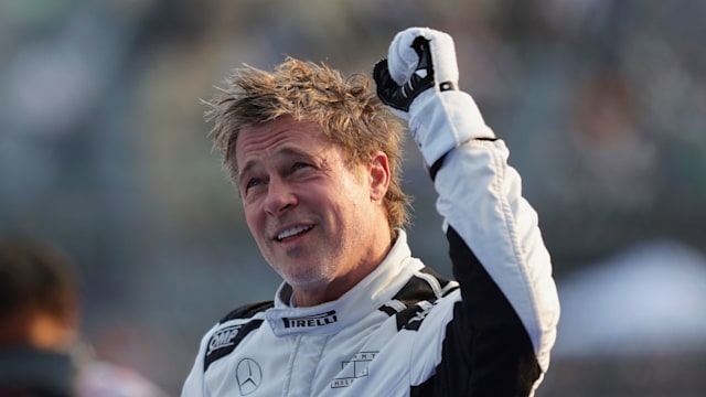 Brad Pitt, actor, attends the Mexico City Grand Prix Qualifying event at the Autodromo Hnos. Rodriguez in Mexico City, Mexico, on October 26, 2024.