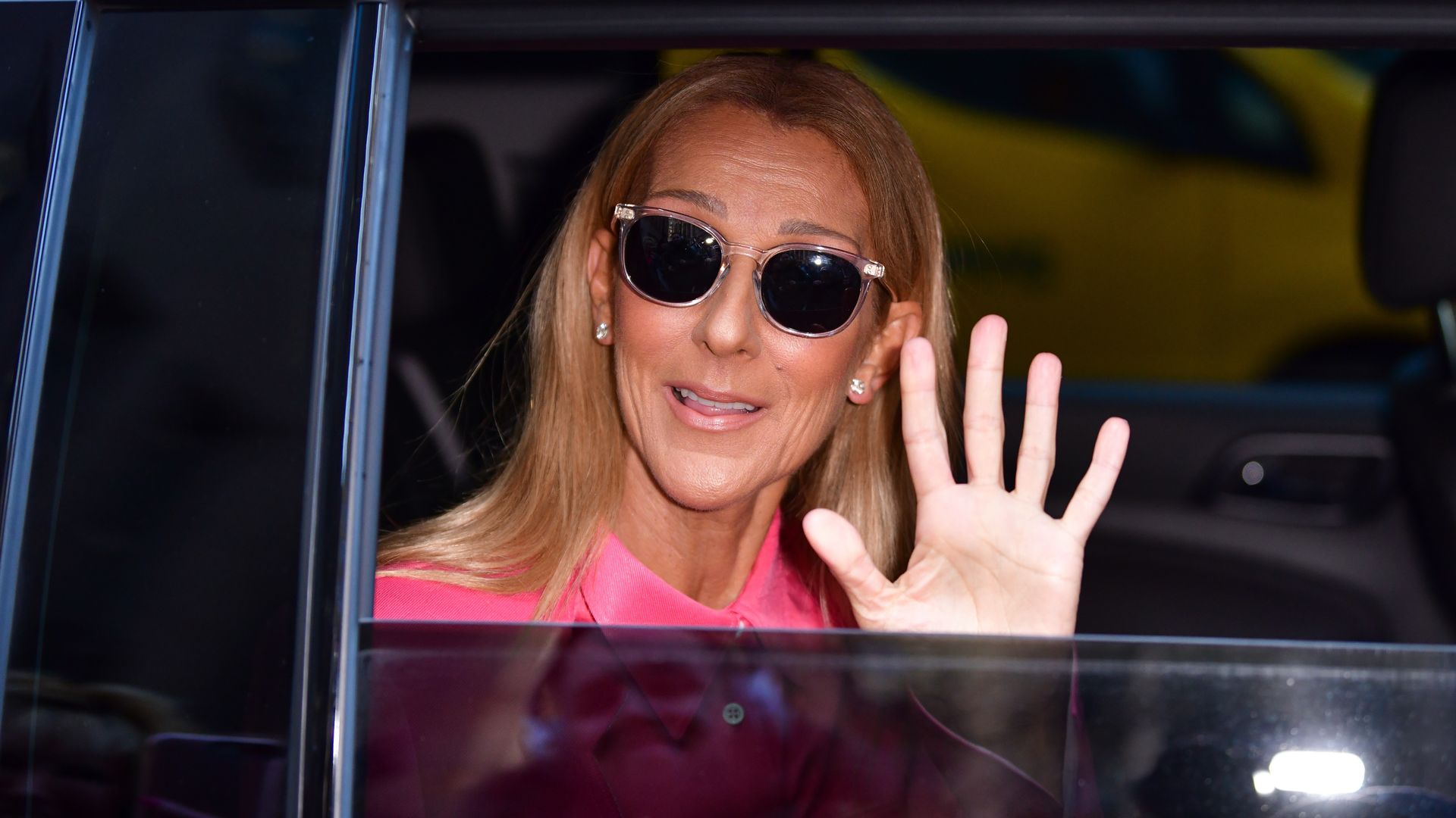Celine Dion waving