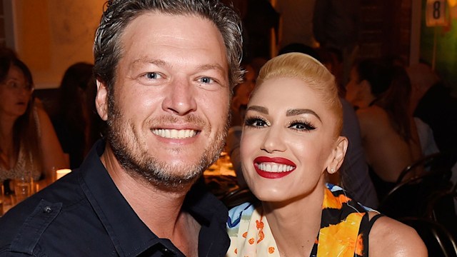 blake shelton gwen stefani celebrate