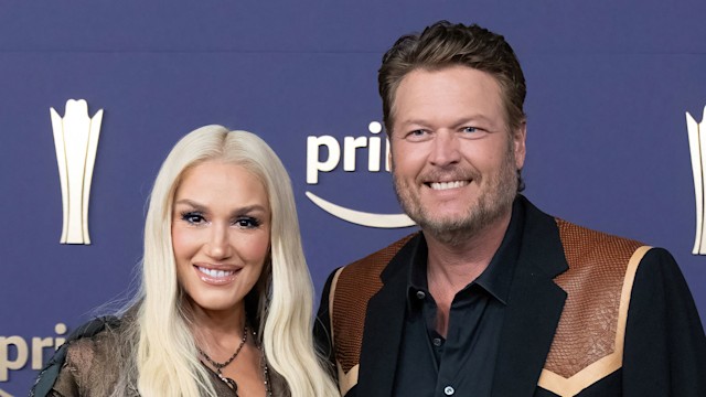 US musicians Gwen Stefani and Blake Shelton arrive for the 59th Academy of Country Music awards (ACM) at Ford Center in The Star in Frisco, Texas, May 16, 2024.