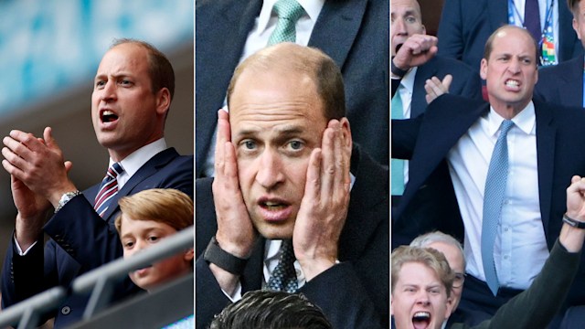 Prince William's reactions at football matches