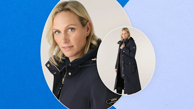 zara tindall coat split image 