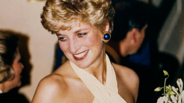 Princess Diana in a halterneck top