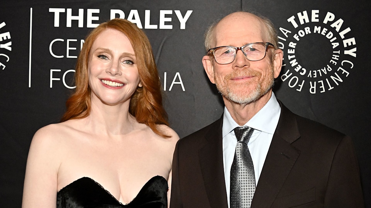 Bryce Dallas Howard displays slimmed-down physique in plunging dress alongside famous father