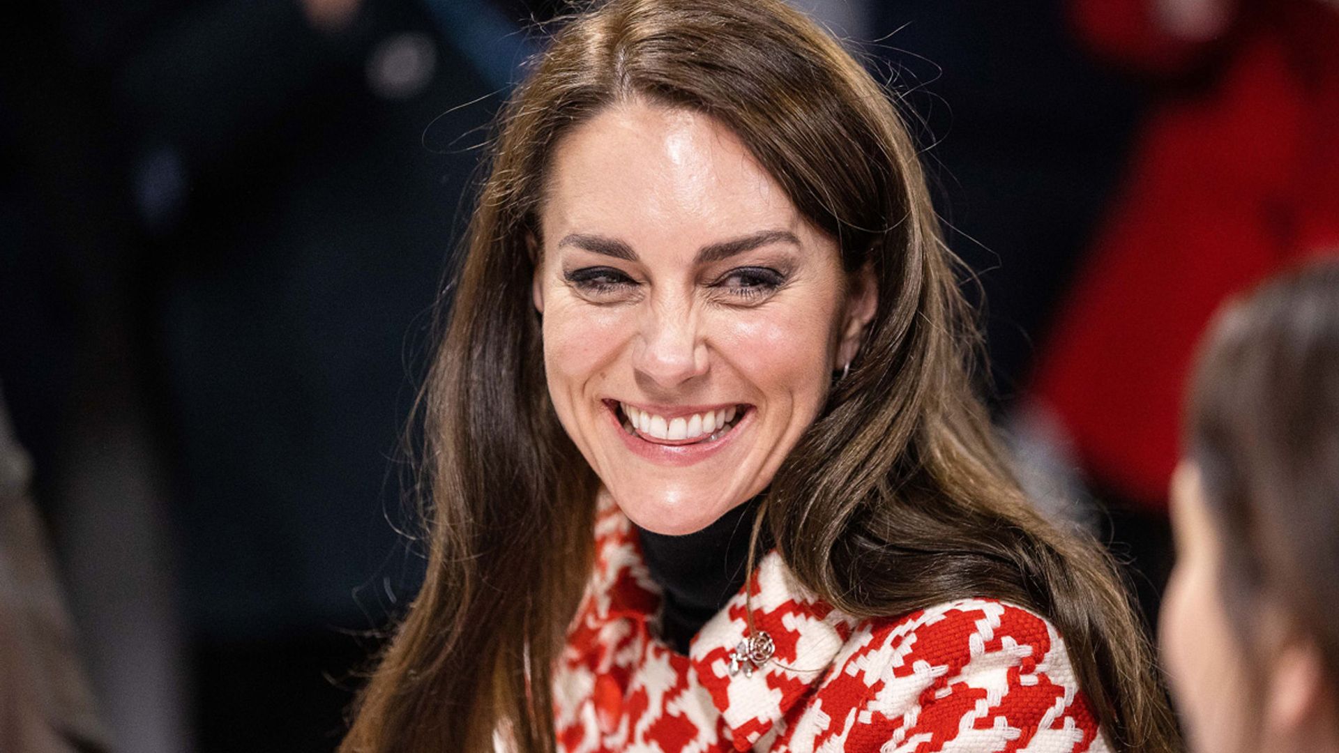 kate middleton laughing rugby england