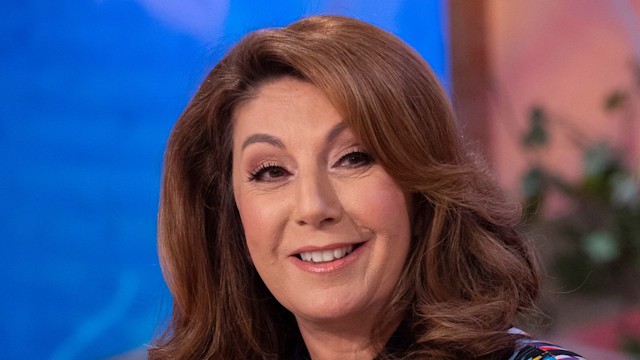 jane mcdonald in colourful dress 