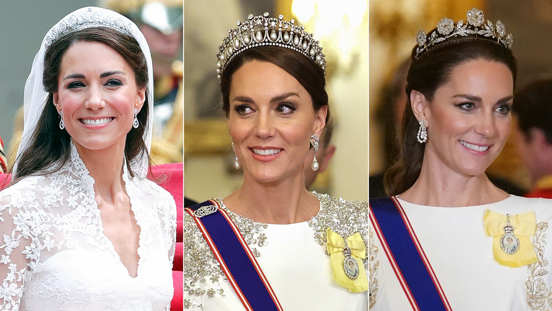 Kate Middleton wearing tiaras