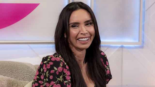 christine lampard in black floral dress on lorraine 