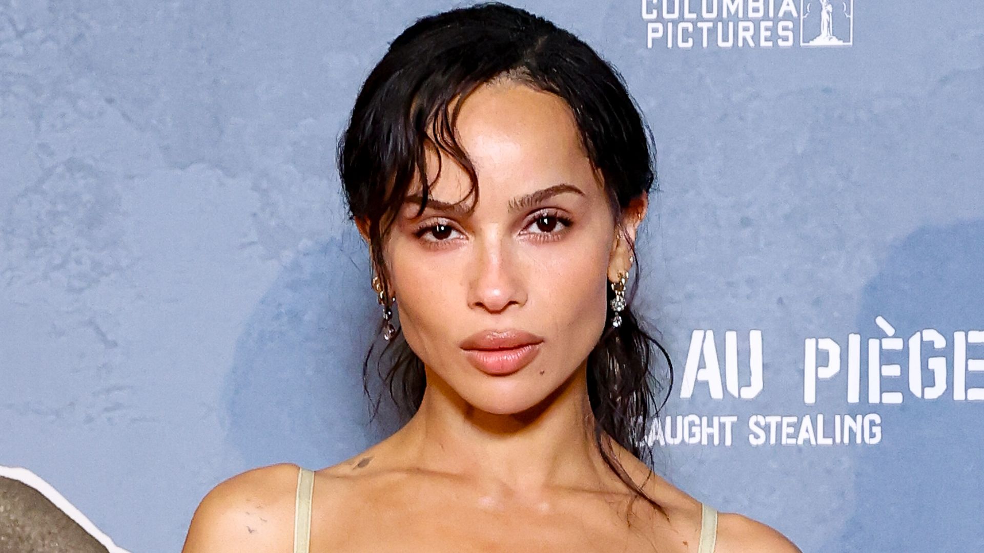 Zoe Kravitz attends the "Caught Stealing" Photocall at Cinema Max Linder on August 21, 2025 in Paris, France. (Photo by Lyvans Boolaky/WireImage)
