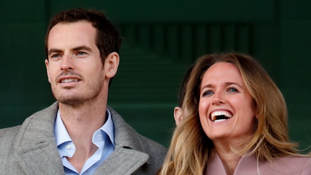 andy murray in grey coat with wife kim sears 