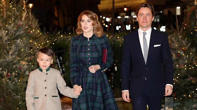 Princess Beatrice with her husband and stepson