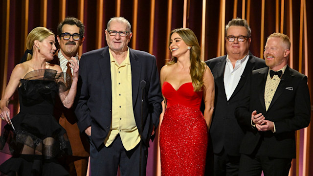 Julie Bowen, Ty Burrell, Ed O'Neill, SofÃ­a Vergara, Eric Stonestreet, and Jesse Tyler Ferguson at the 30th Annual Screen Actors Guild Awards held at the Shrine Auditorium and Expo Hall on February 24, 2024 in Los Angeles, California.