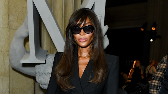 LONDON, ENGLAND - SEPTEMBER 16: Naomi Campbell attends the MAINS Runway Show during London Fashion Week at The Banking Hall on September 16, 2023 in London, England. (Photo by Dave Benett/Getty Images for MAINS)