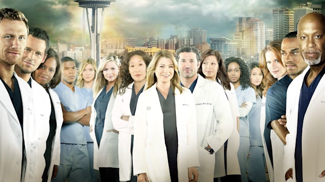 Greys Anatomy stars Kevin McKidd as Owen Hunt, Justin Chambers as Alex Karev, Chandra Wilson as Miranda Bailey, Gaius Charles as Shane Ross, Tessa Ferrer as Leah Murphy, Jessica Capshaw as Arizona Robbins, Sandra Oh as Cristina Yang, Ellen Pompeo as Meredith Grey, Patrick Dempsey as Derek Shepherd, Sara Ramirez as Callie Torres, Jerrika Hinton as Stephanie Edwards, Camilla Luddington as Jo Wilson, Sarah Drew as April Kepner, Jesse Williams as Jackson Avery and James Pickens, Jr. as Richard Webber. (ABC/Bob D'Amico)
