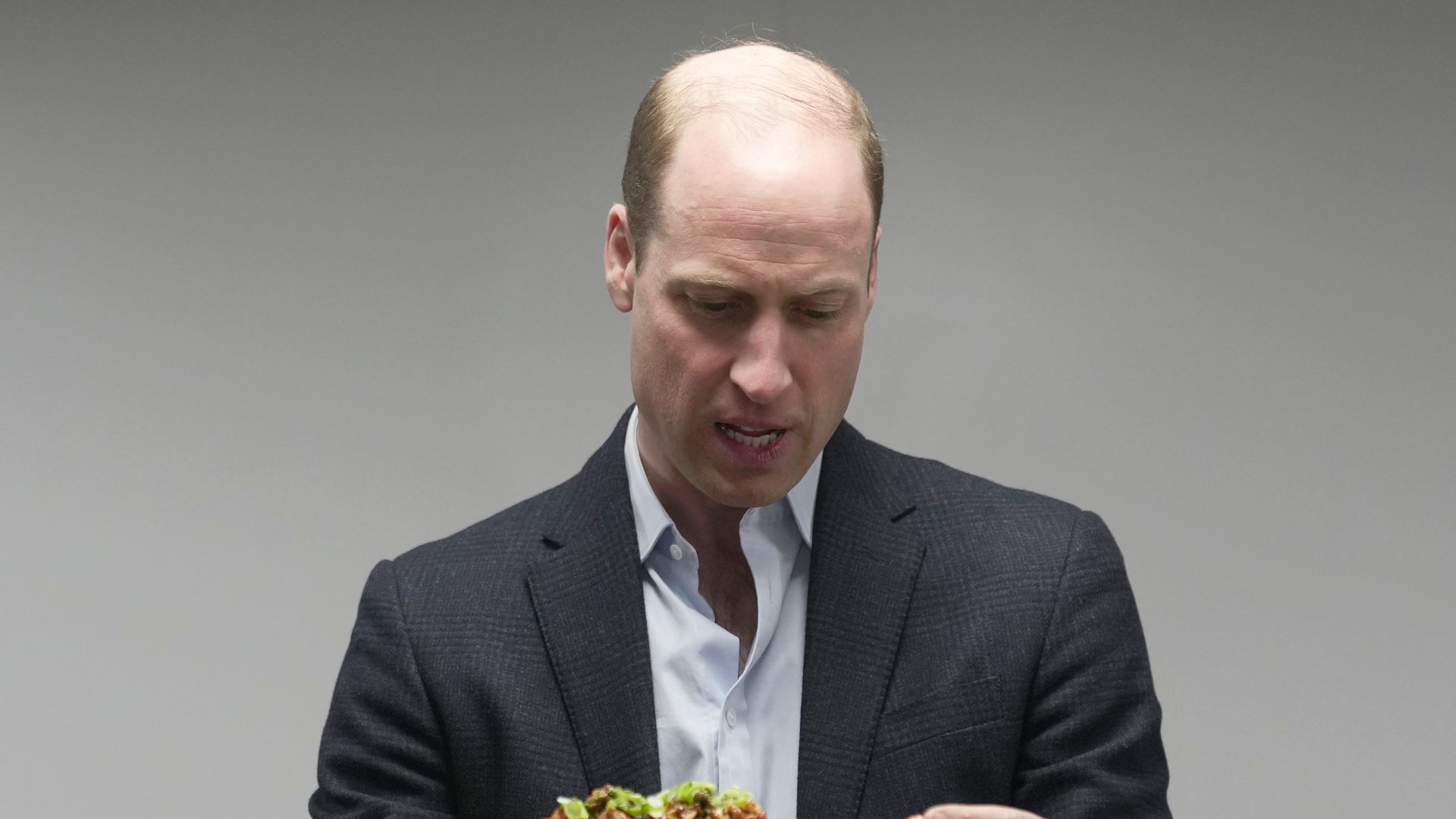 Prince William, Prince Of Wales holds a seaweed-based food container designed by Earthshot 2022 winner Notpla at the Oval cricket ground where he will meet the Earthshot 2022 winner Notpla on March 8, 2024 in London, England. Prince William will hear about the 2022 Earthshot Prize winner, Notpla, and a new multi-million-pound contract with Levy UK and Ireland, part of Compass Group, to introduce Notpla's seaweed-based, natural food packaging to over 50 sporting and event venues.