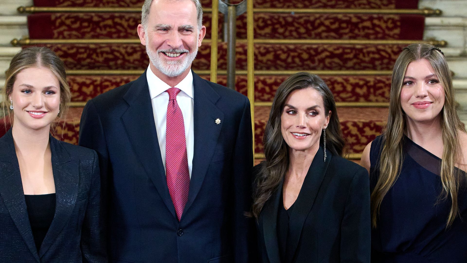 Crown Princess Leonor of Spain, King Felipe VI of Spain, Queen Letizia of Spain and Princess Sofia of Spain attend the 'Princesa de Girona' Foundation 2025 awards