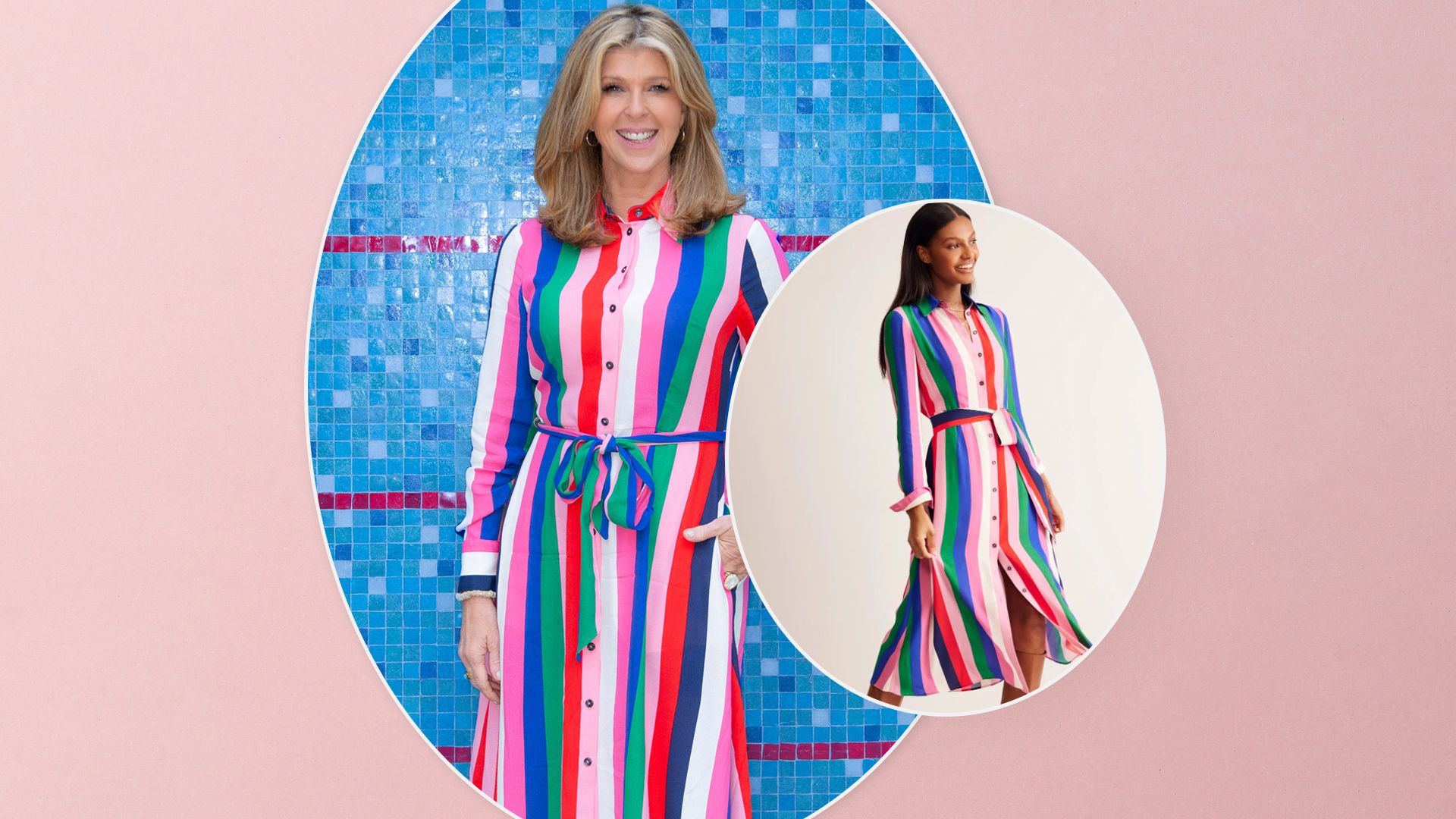 Kate Garraway wows in flattering rainbow dress of dreams - where to shop it