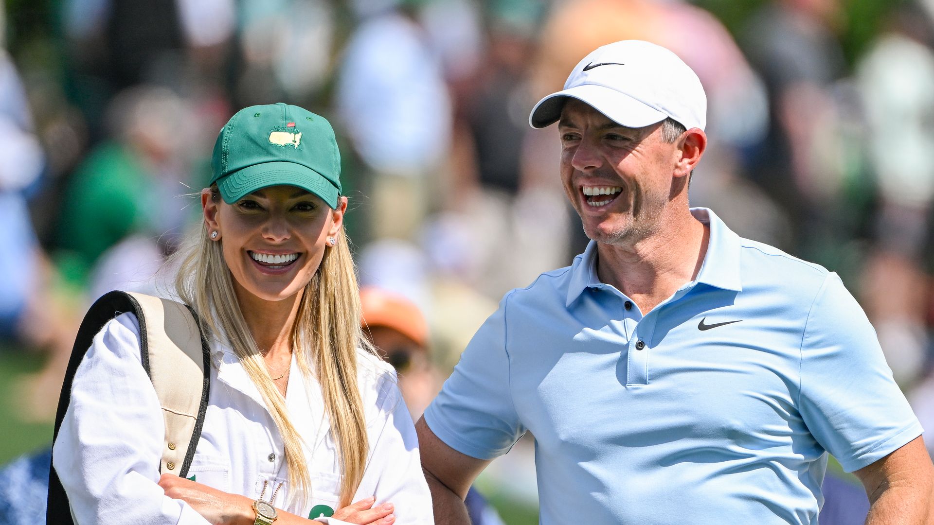 Rory McIlroy and Erica Stoll together on the golf course