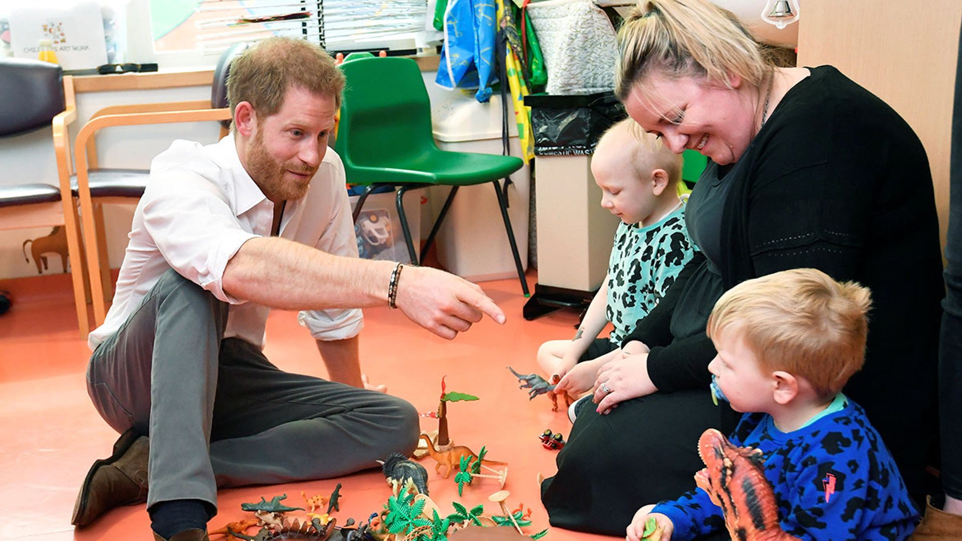 prince harry at childrens hospital