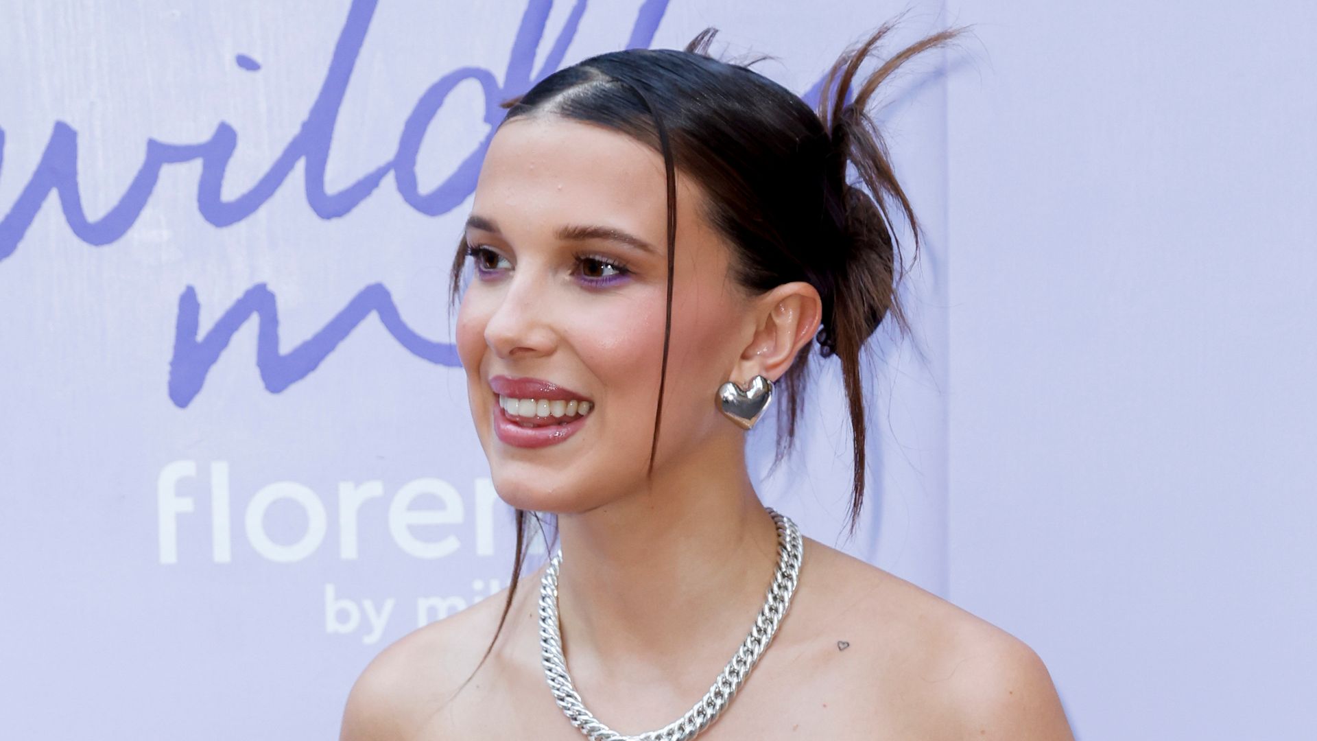 BERLIN, GERMANY - SEPTEMBER 9: US actress and influencer Millie Bobby Brown during her Meet And Great on September 9, 2023 in Berlin, Germany. (Photo by Isa Foltin/Getty Images)