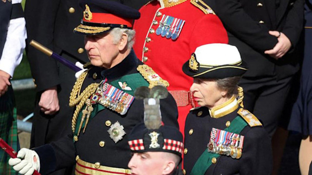 princess anne king charles uniform admiral medals
