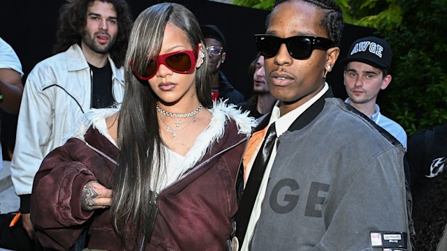 Rihanna with ASAP Rocky in sunglasses