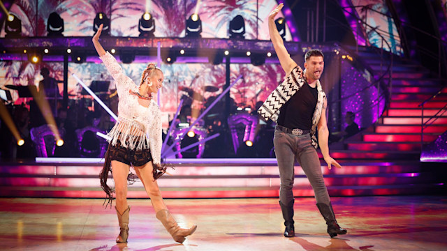 Tasha Ghouri dancing with Aljaz Skorjanec