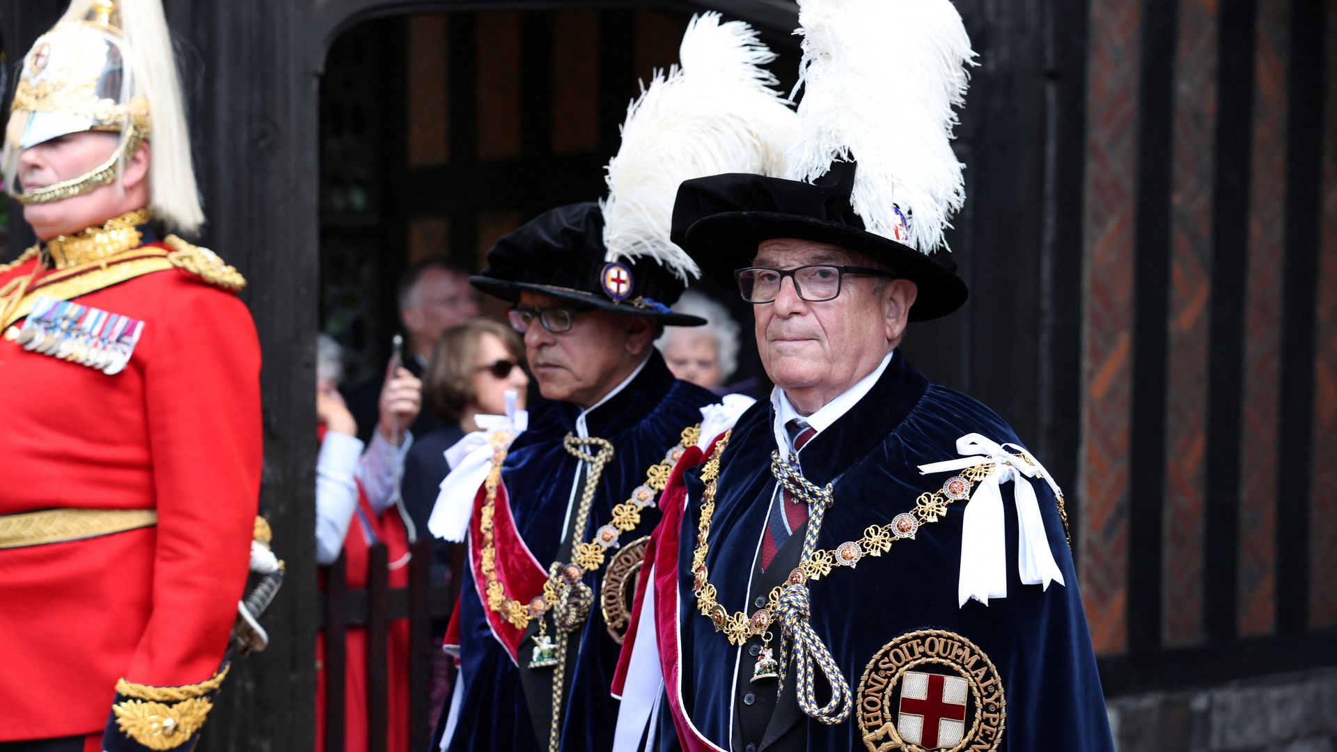 Lord Ajay Kakkar and Lord Stuart Peach at order of garter service 