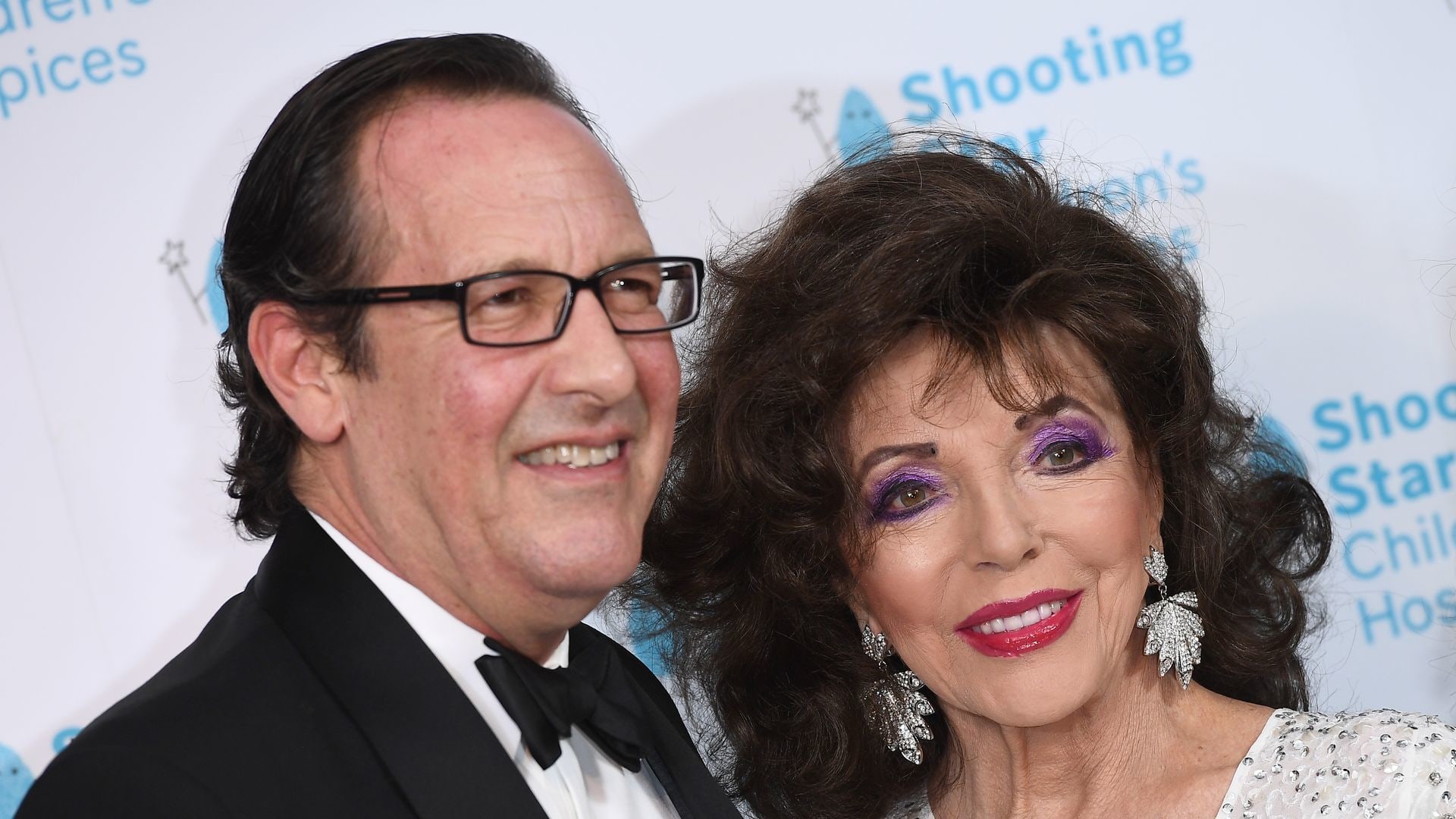 Percy Gibson and Dame Joan Collins attends the Shooting Star Ball in aid of Shooting Star Children's Hospices