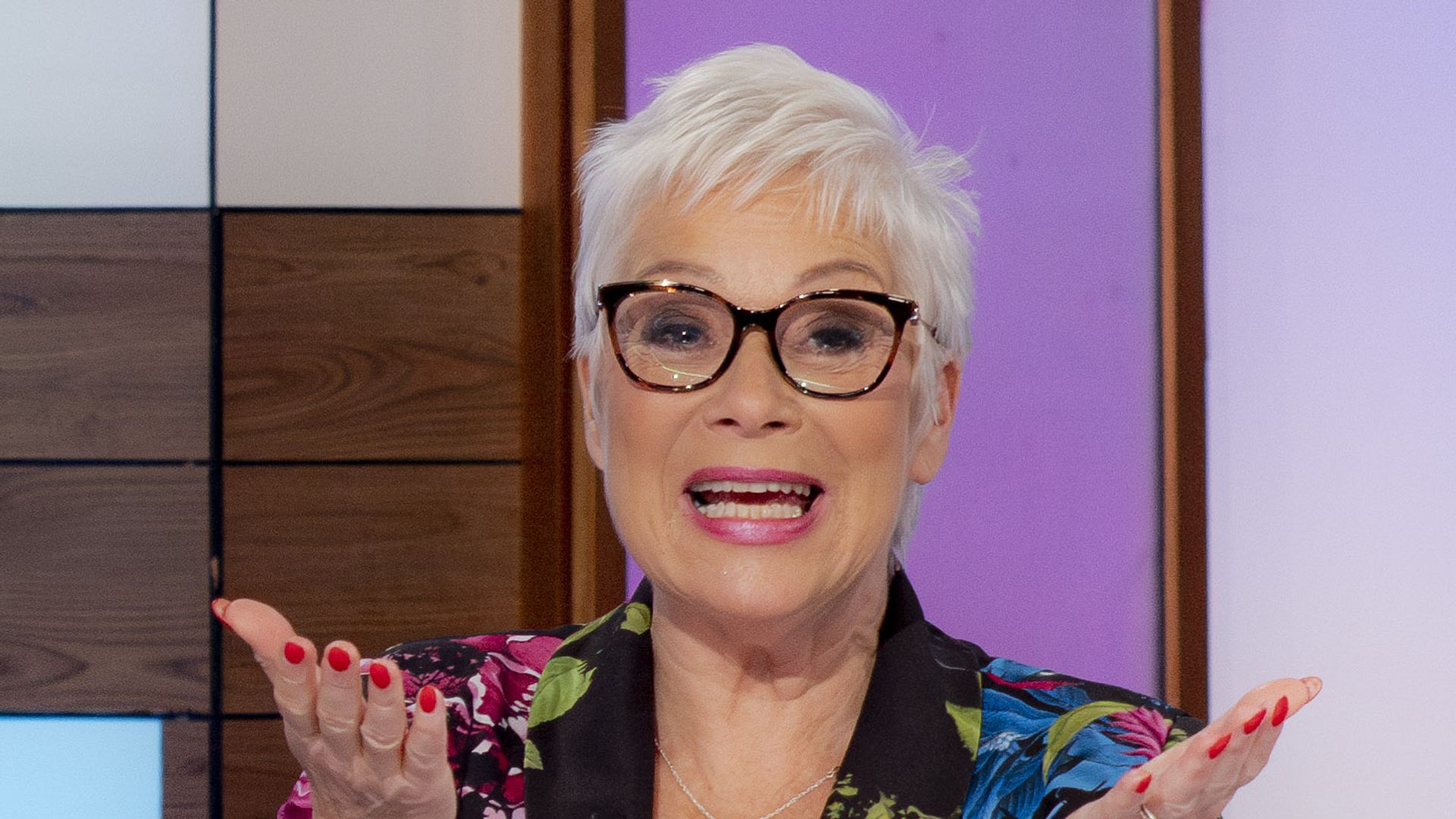 Denise Welch smiling on Loose Women