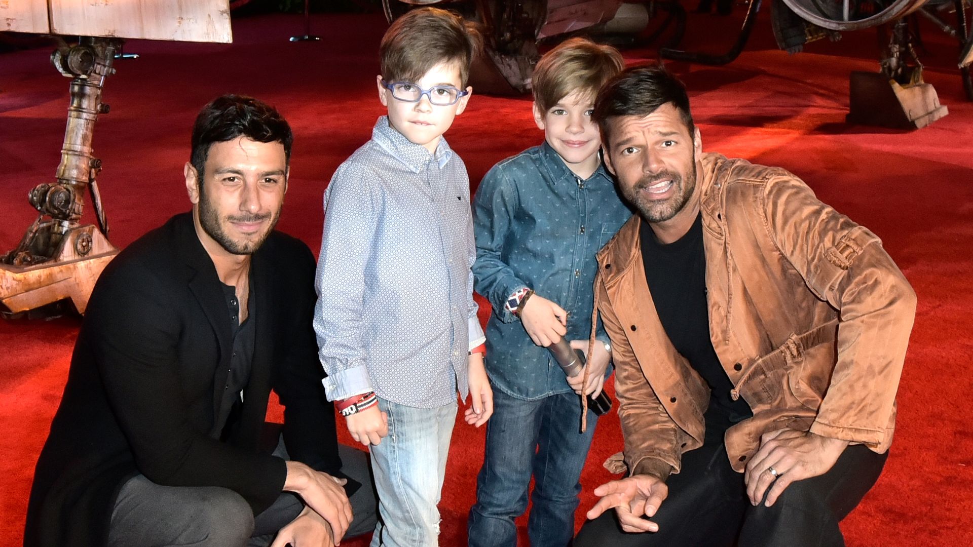 Ricky Martin with his twins and Jyan Yosef