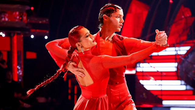 Dianne Buswell and Bobby Brazier dancing the Tango 