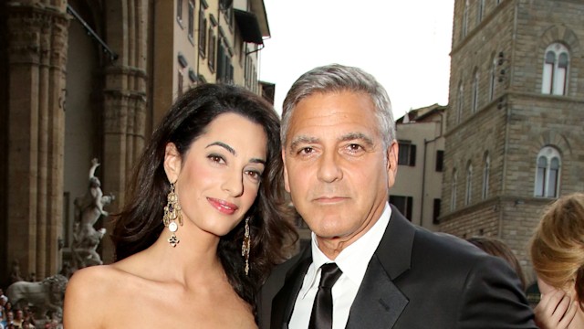 George Clooney (R) and Amal Alamuddin attend the Celebrity Fight Night gala celebrating Celebrity Fight Night In Italy benefitting The Andrea Bocelli Foundation and The Muhammad Ali Parkinson Center on September , 2014 in Florence, Italy