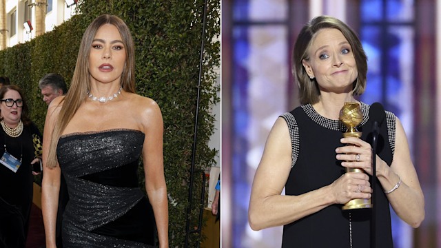 sofia vergara jodie foster golden globes 2025