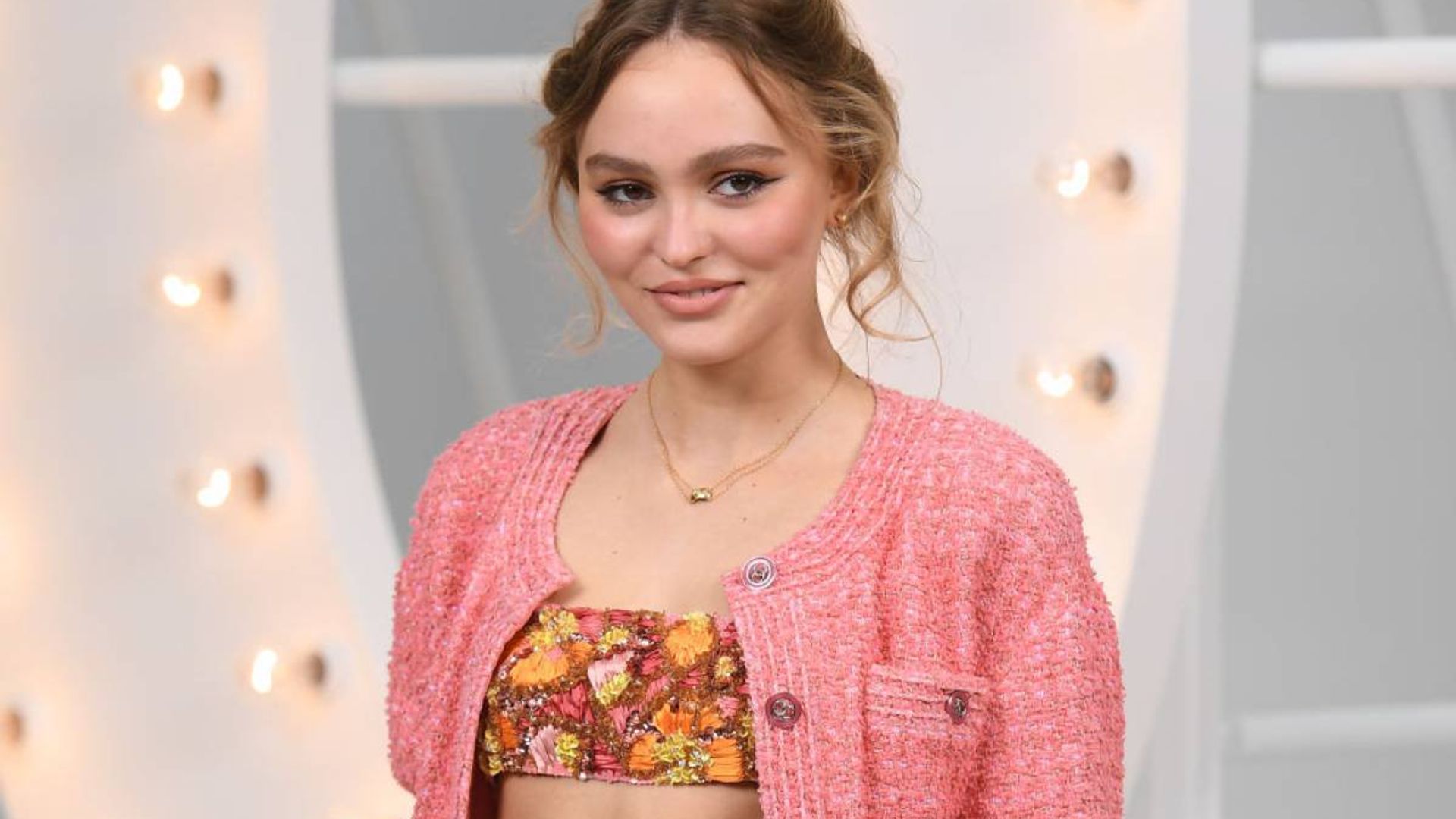 Lily-Rose Depp wows in tiny blue string bikini during tropical getaway