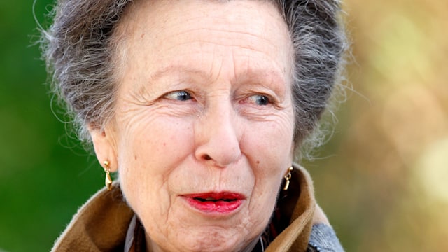 Princess Anne wearing red lipstick