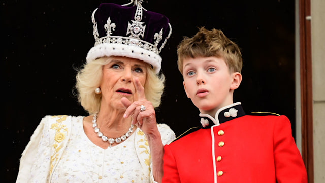 Camilla and grandson, Freddy Parker Bowles, at coronation