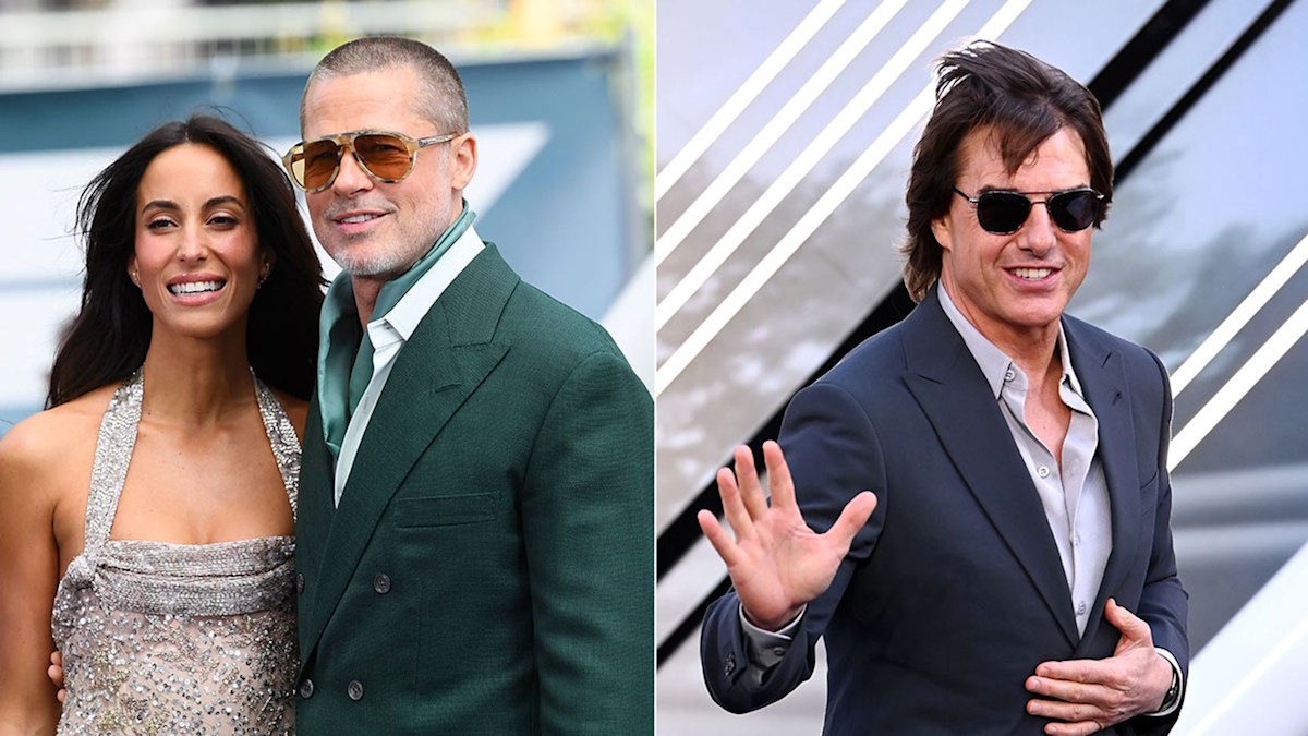 Brad Pitt looks loved-up with girlfriend Ines de Ramon as they join Tom Cruise and more stars at F1: The Movie premiere