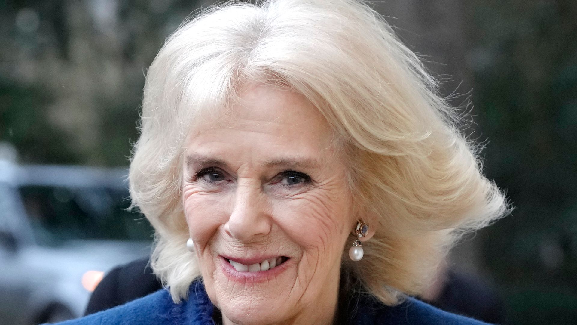 Queen Cosort Camilla smiling in a close-up photo