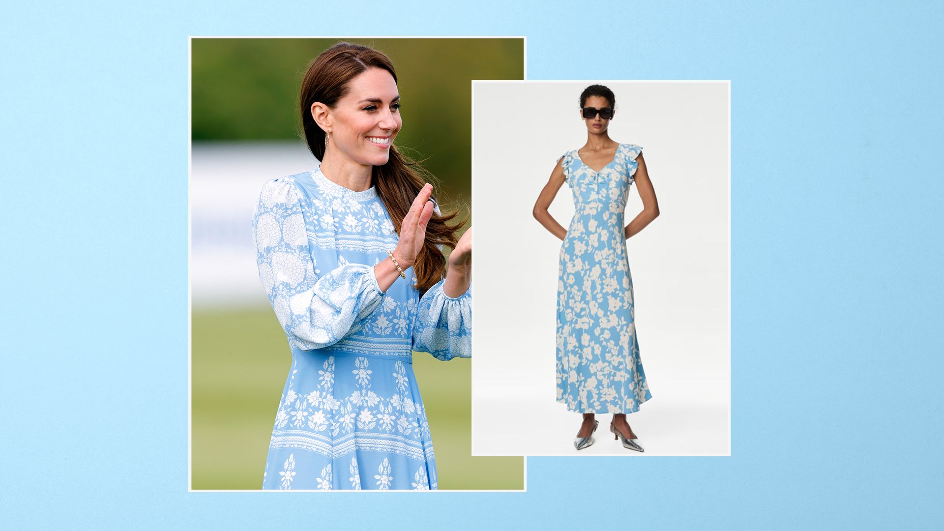 M&S's trending blue floral dress has Princess Kate's name written all over it