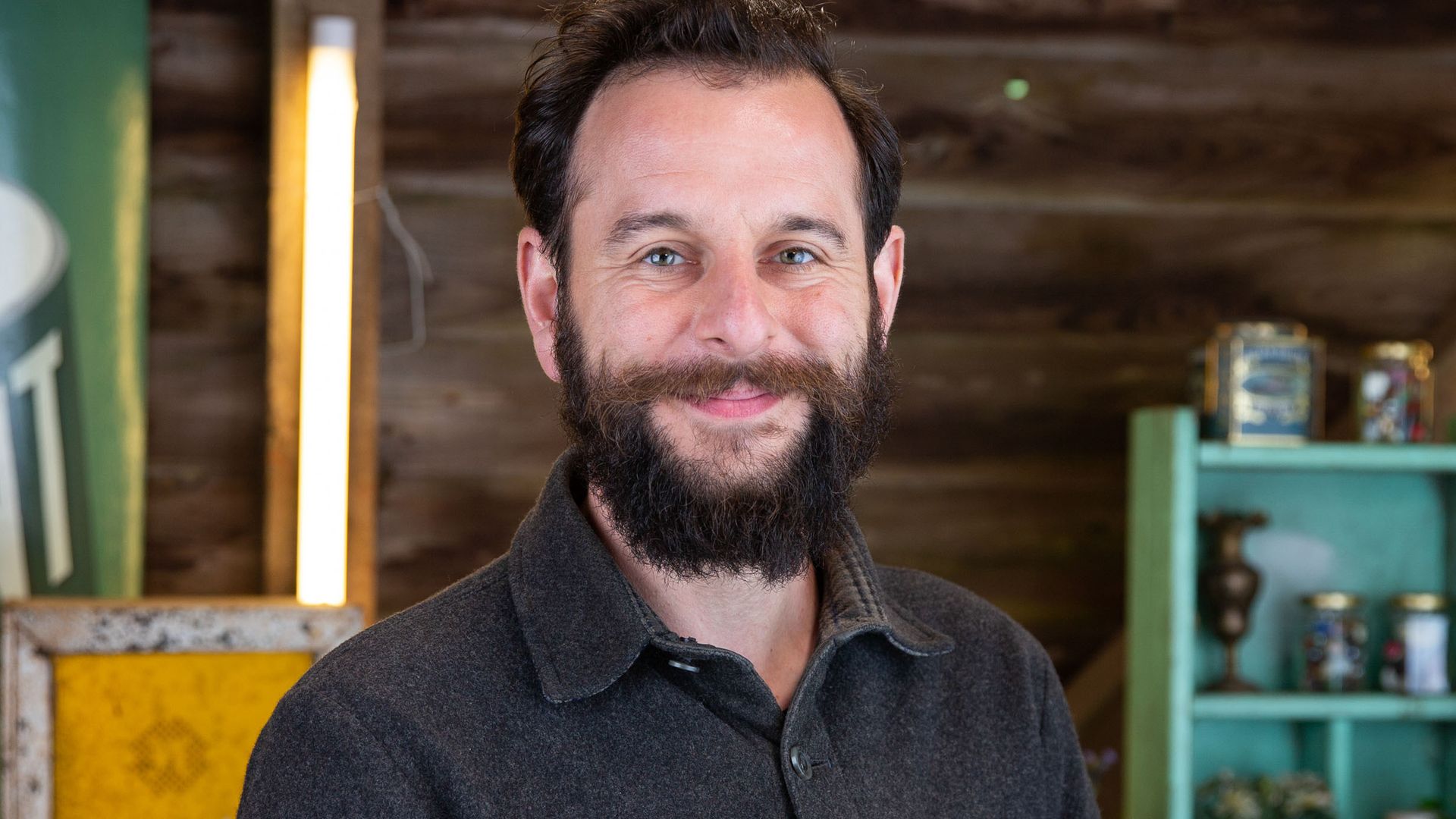 Headshot of Dominic Chinea in The Repair Shop barn