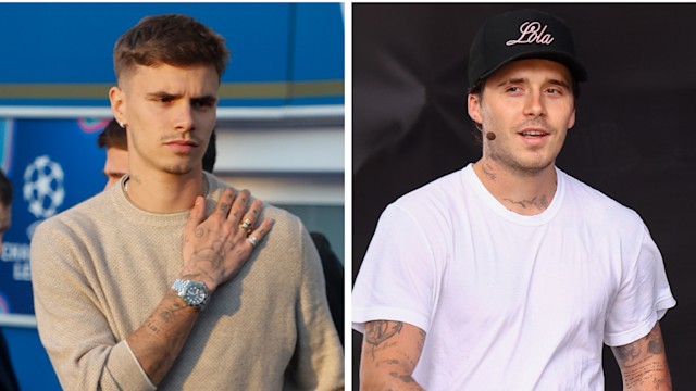 romeo beckham brooklyn beckham split image