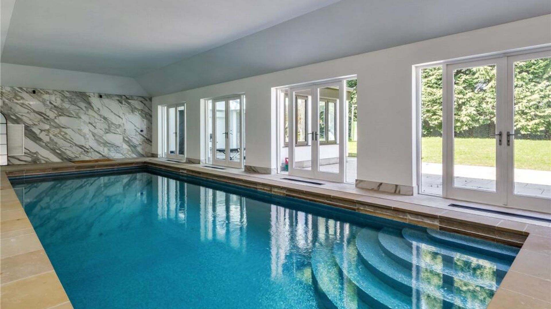 An indoor pool