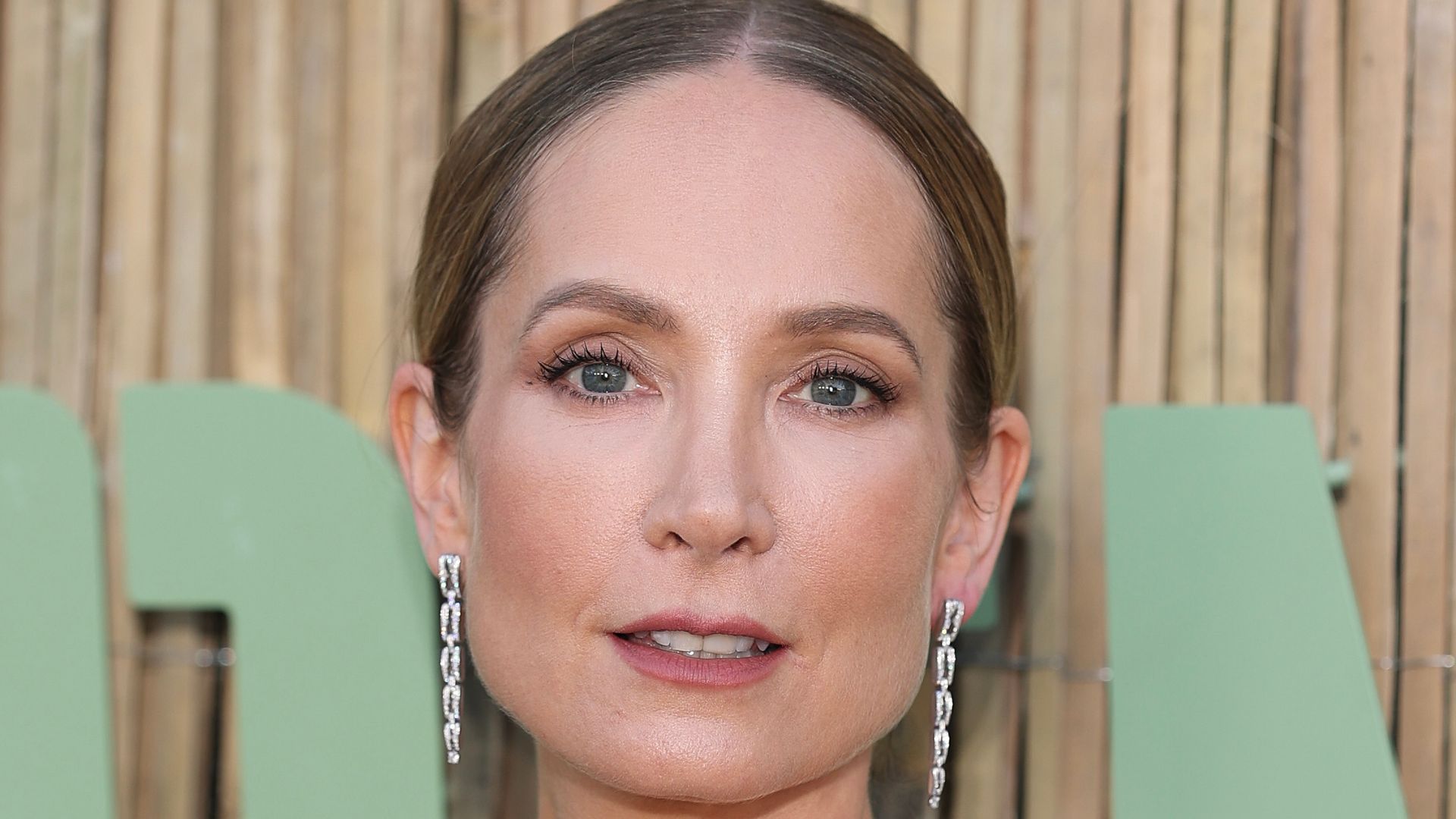 joanne froggatt at summer party in yellow dress