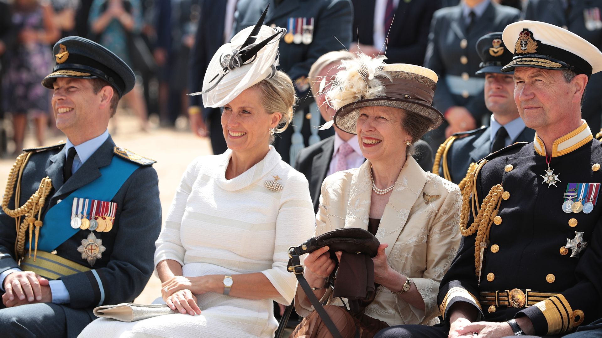 The Duke and Duchess of Edinburgh and Princess Anne and Vice Admiral Sir Tim Laurence