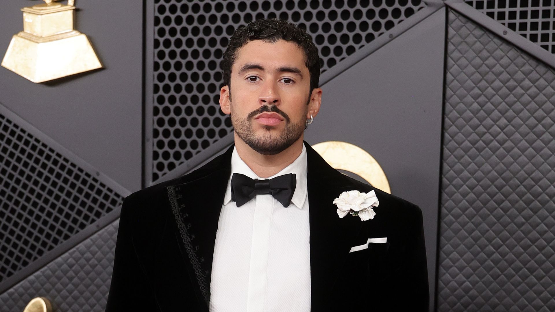 Bad Bunny attends the 68th GRAMMY Awards at Crypto.com Arena on February 01, 2026 in Los Angeles, California
