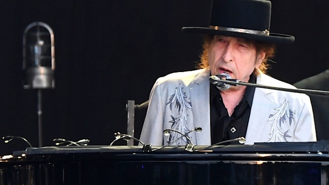 Bob Dylan performs on a double bill with Neil Young at Hyde Park on July 12, 2019 in London, England